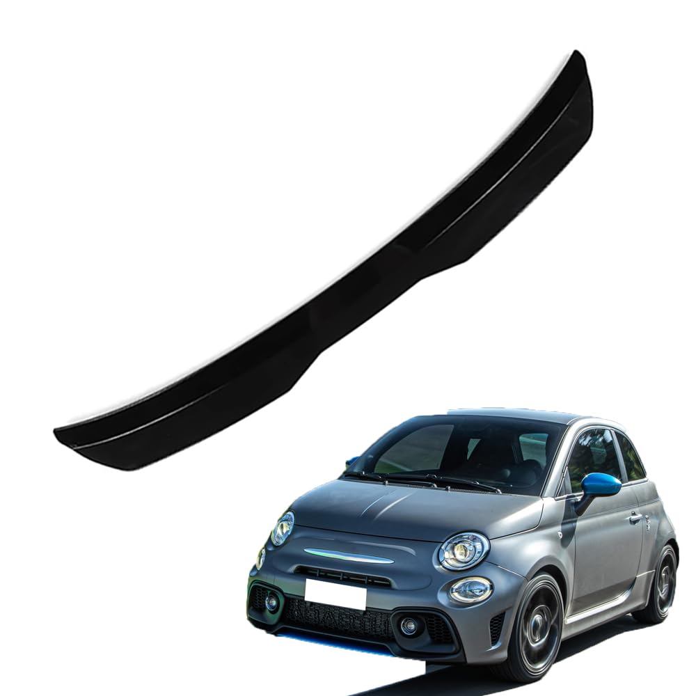 KizmiQ Car Rear Spoilers,for Abarth 595 Roof Wing Hatchback Modification ABS Spoiler reduces drag Improve Fuel Efficiency spoiler,A/Black