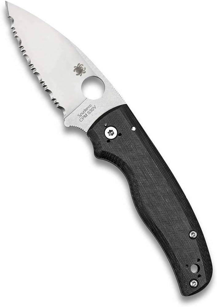 Spyderco Shaman Folding Pocket Knife with 3.5" CPM S30V Steel Blade and G-10 Handle - EDC Knife for Men and Women, Perfect for Hunting, Tactical, Camping, Survival, Hiking - SpyderEdge - C229GS