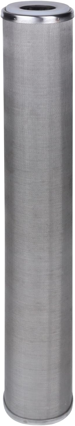 Amwater Stainless Steel Re-Cleanable Wire Mesh Filter Cartridge, 20" Length, 2.5" OD (50 Micron), Easy to Clean, Fits Standard Filter Housings, 1 Count