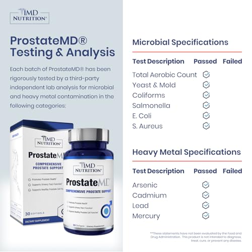 1MD Nutrition ProstateMD Saw Palmetto Prostate Support Supplement - Support for Urinary Tract and Frequent Bathroom Urges | 30 Day Supply