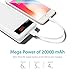 Portable Charger, ROMOSS 20000mAh Ultra High Capacity Power Bank Max 3.1A Dual Output LED Indicator, External Battery Pack Compatible with Cellphones, iPad & Samsung Galaxy & More
