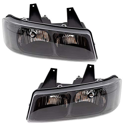 Brock Headlights Set fits 2003-2020 Chevy Express GMC Savana Pair Halogen Headlamps