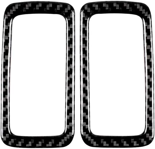 Car Carbon Fiber Accessories Dashboard Air Vent Panel 2pcs Protective Cover Anti-Scratch Sticker Compatible with Porsche Macan 2014 2015 2016 2017 2018 2019 2020 2021