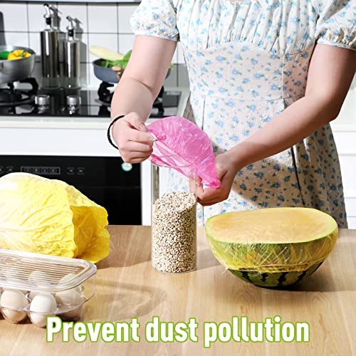 360 Pcs Reusable Bowl Covers Elastic Food Storage Covers Kitchen Food Covers For Outside Stretch Plastic Wrap For Food Plastic Food Wrap For Outdoor Picnic Container Plate #TOP1