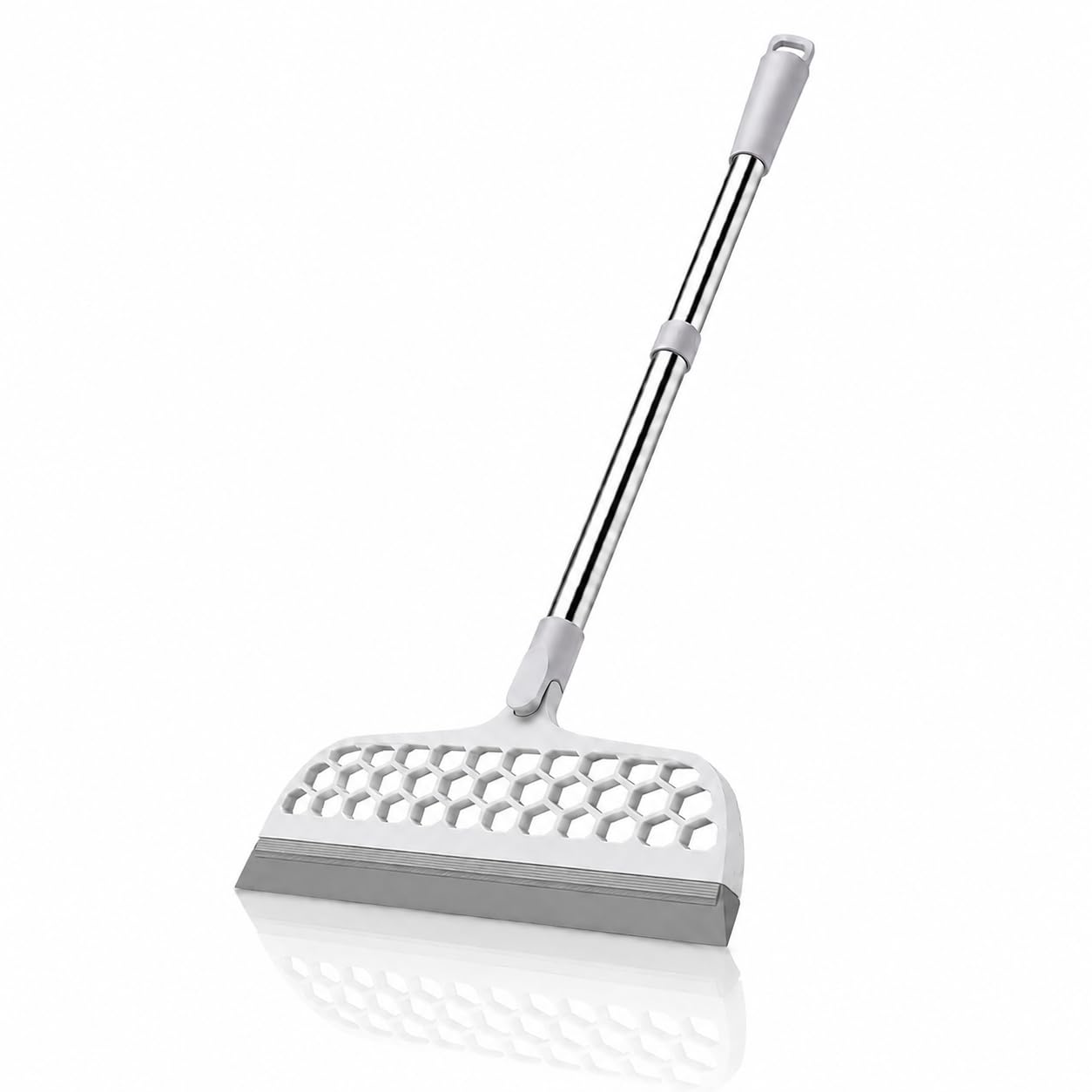 Silicone Floor Wiper with Extendable Stainless Steel Handle | Bathroom Water Wiper for Floor Cleaning | Multi-Surface Squeegee for Tiles, Marble, Glass, Kitchen & Wet Floor | Heavy Duty Cleaning Mop-image-47