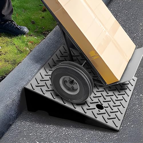 Rampa de bordillo de caucho 20x12.6x4in capacidad 6600 lbs miniatura 6