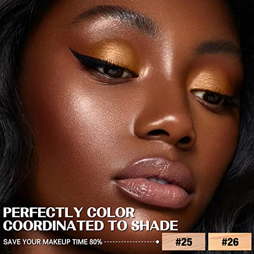 Focallure 2Pcs No Crease Eyeshadow Stick,Shimmer And Matte Cream Eyeshadow Pencil Crayon,Long Lasting Waterproof Eye Brightener Stick With Blending Brush,Lazy Afternoon #TOP1