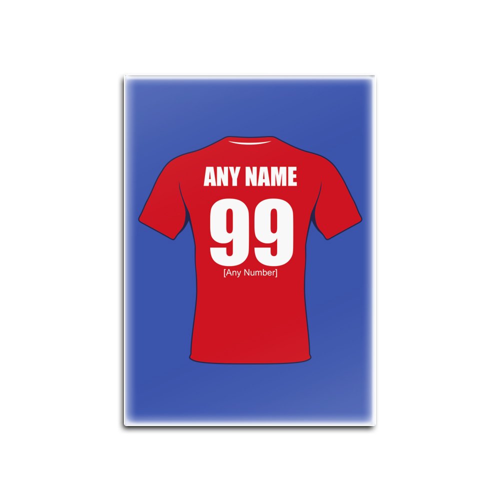 Personalised Gift - Hull Kingston Rovers Glass Fridge Magnet (Rugby League Design Theme, Colour Options) - Any Name/Message on Your Unique - The Robins KR