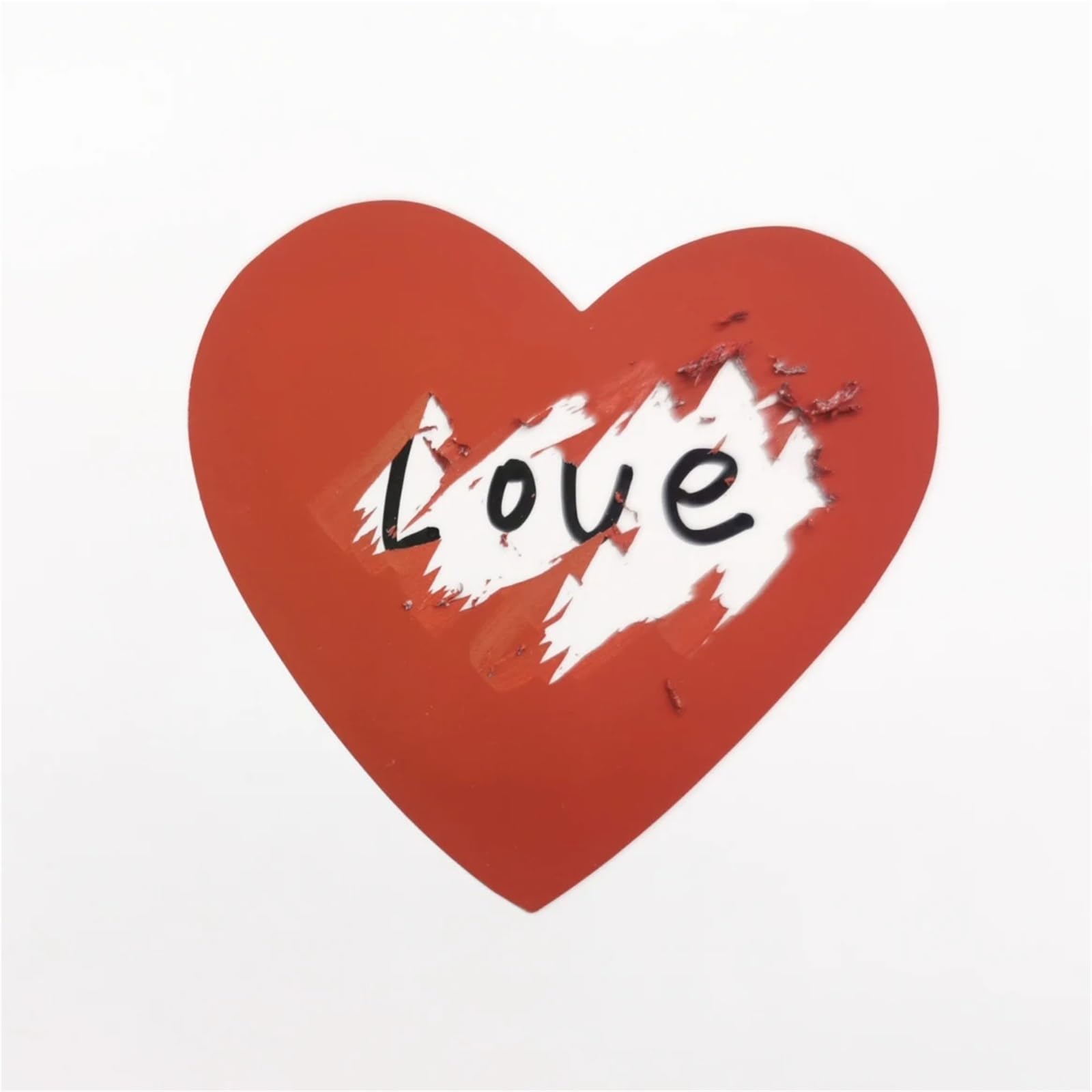 Naklejki zdrapki 200 szt. 60x70mm naklejki zdrapki Love Heart złoto szare naklejki samoprzylepne gra imprezowa ślub DIY Album fotograficzny dla majsterkowiczów(Red)