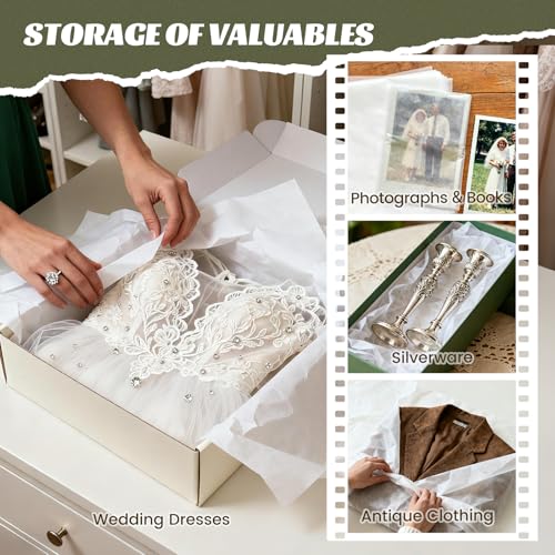 Image of Simetufy 1280 Sheets 20x30 White Tissue Paper Bulk for Packing Moving