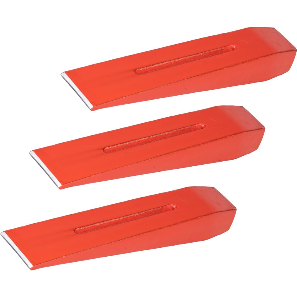 Spaltkeil-Set 3 Stück 1,5 kg 180 mm - Scheitkeile aus Stahl für Kaminholz