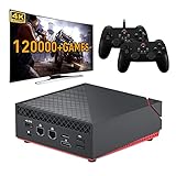 Kinhank Mini PC Game Box, Super Console X PC Chili Video Games Console Built in 120000+Games, AMD Ryzen 5 4500U, Win11Pro & Batocera 33 System in 1, 16G DDR4 RAM, 4K Three-Screen Display (2 Gamepads)