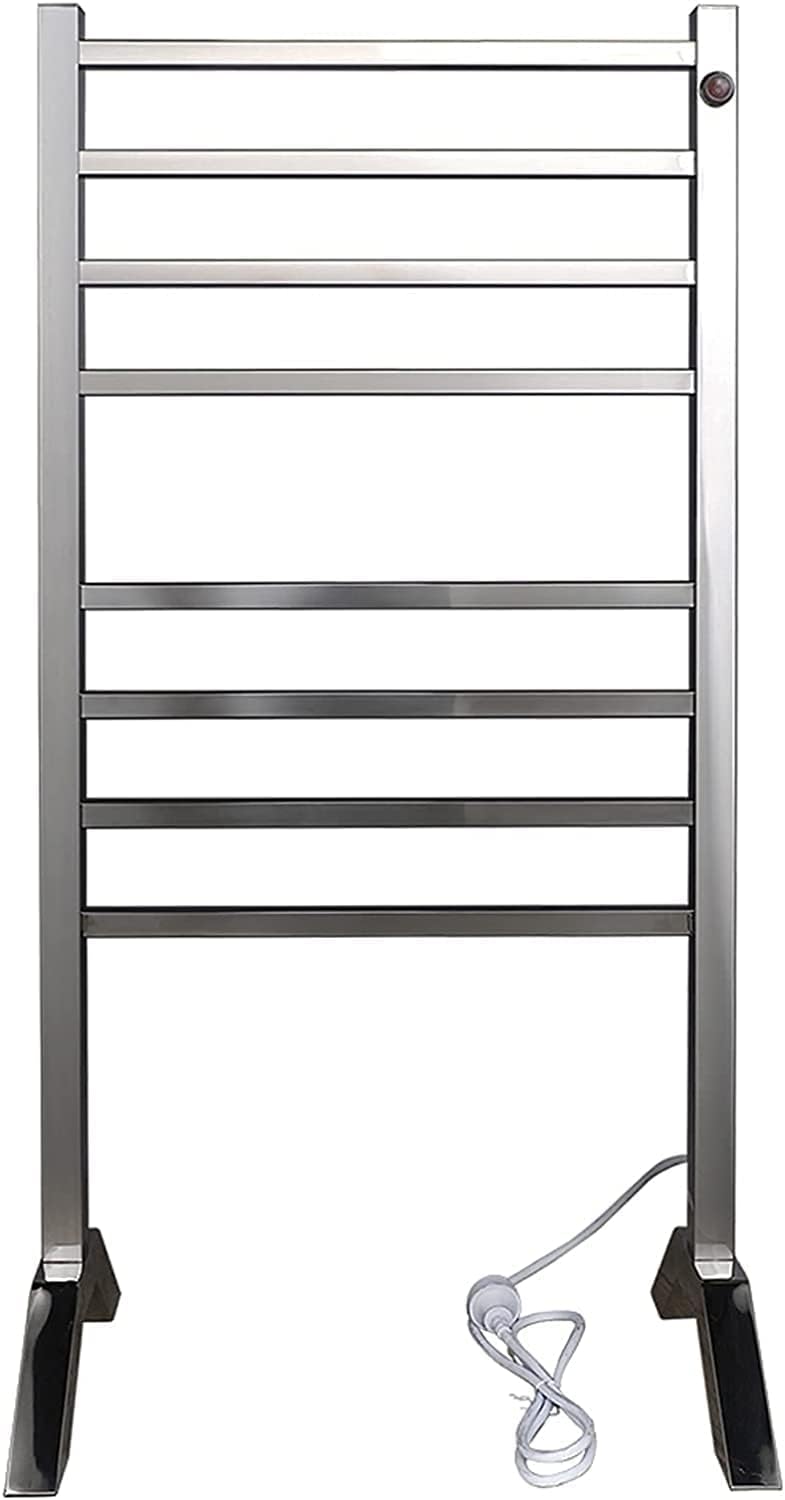 QLAZO Towel Drying Rack, Electric Heated Towel Rack 8 Bar
