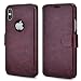 Filoto iPhone Xs Wallet Case, iPhone X Case, Premium PU Leather Wallet Case with Card Holder/Magnetic Closure Flip Cover for Apple iPhone X/Xs iPhone 10 (Brown)