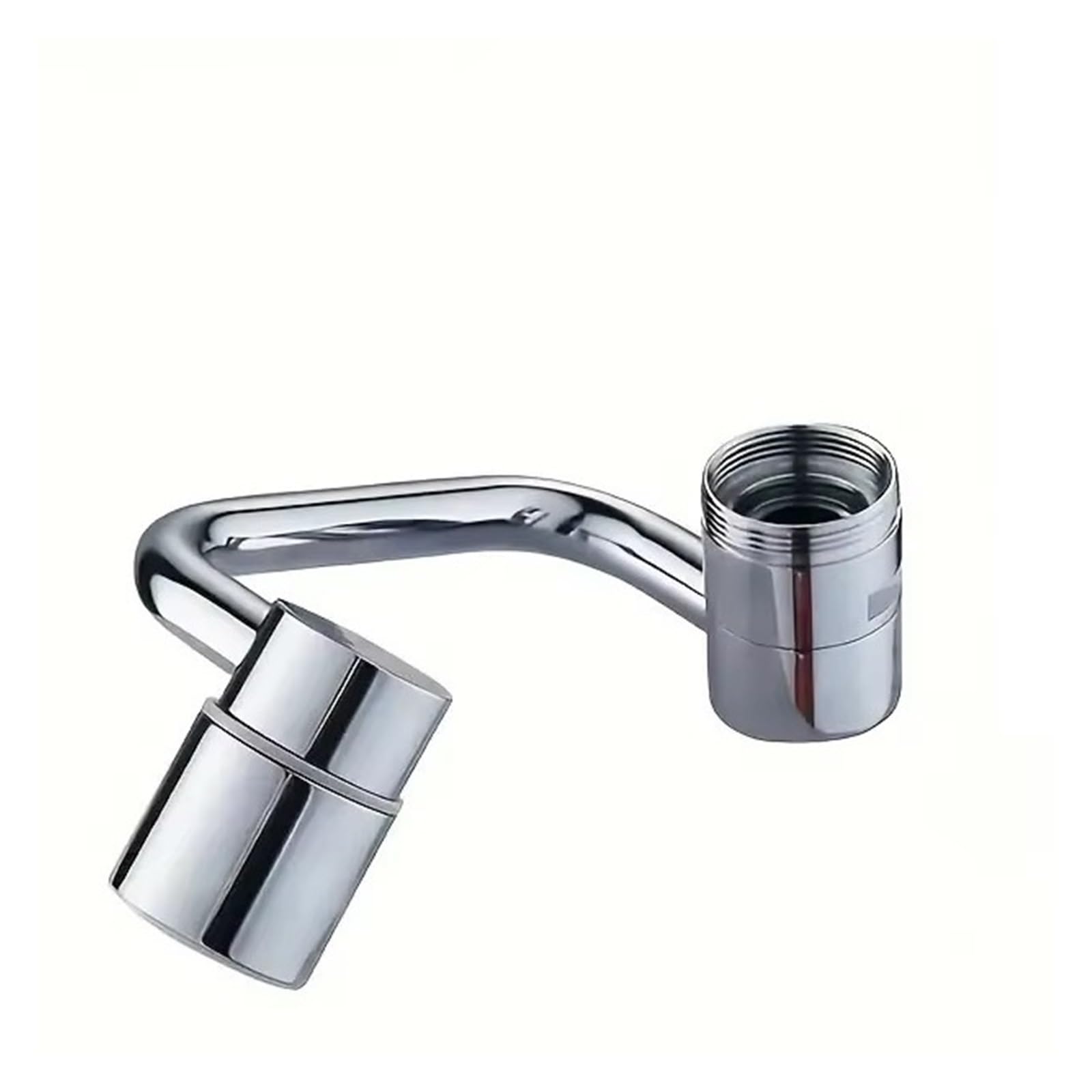 Rtbvghjik Silver Kitchen Faucet Extender 1080 ° Rotating Stainless Steel Universal Splash Proof Dual-Mode For Kitchen Faucet