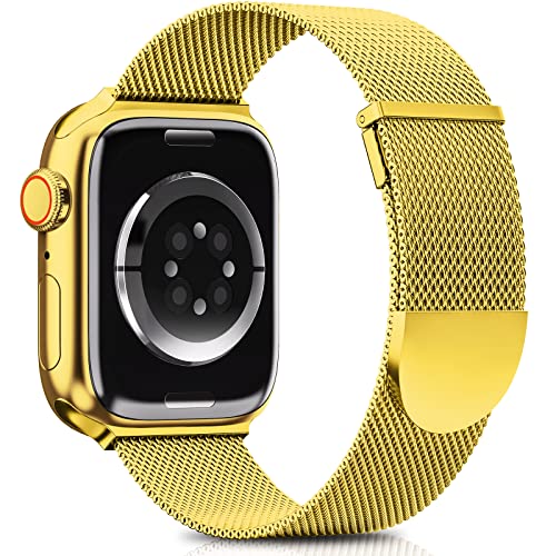 Higgs Strap Compatible with Apple Watch Straps 42mm 46mm 45mm 44mm 41mm 40mm 38mm 49mm for Women Men Dual Magnetic Adjustable Metal Band for iWatch Series 11 10 9 8 7 6 5 4 SE Ultra 3 2 1