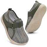 JIASUQI Toddler Walking Shoes for Boys Tennis Shoes Toddler Girls Barefoot Sneakers Green Size 9