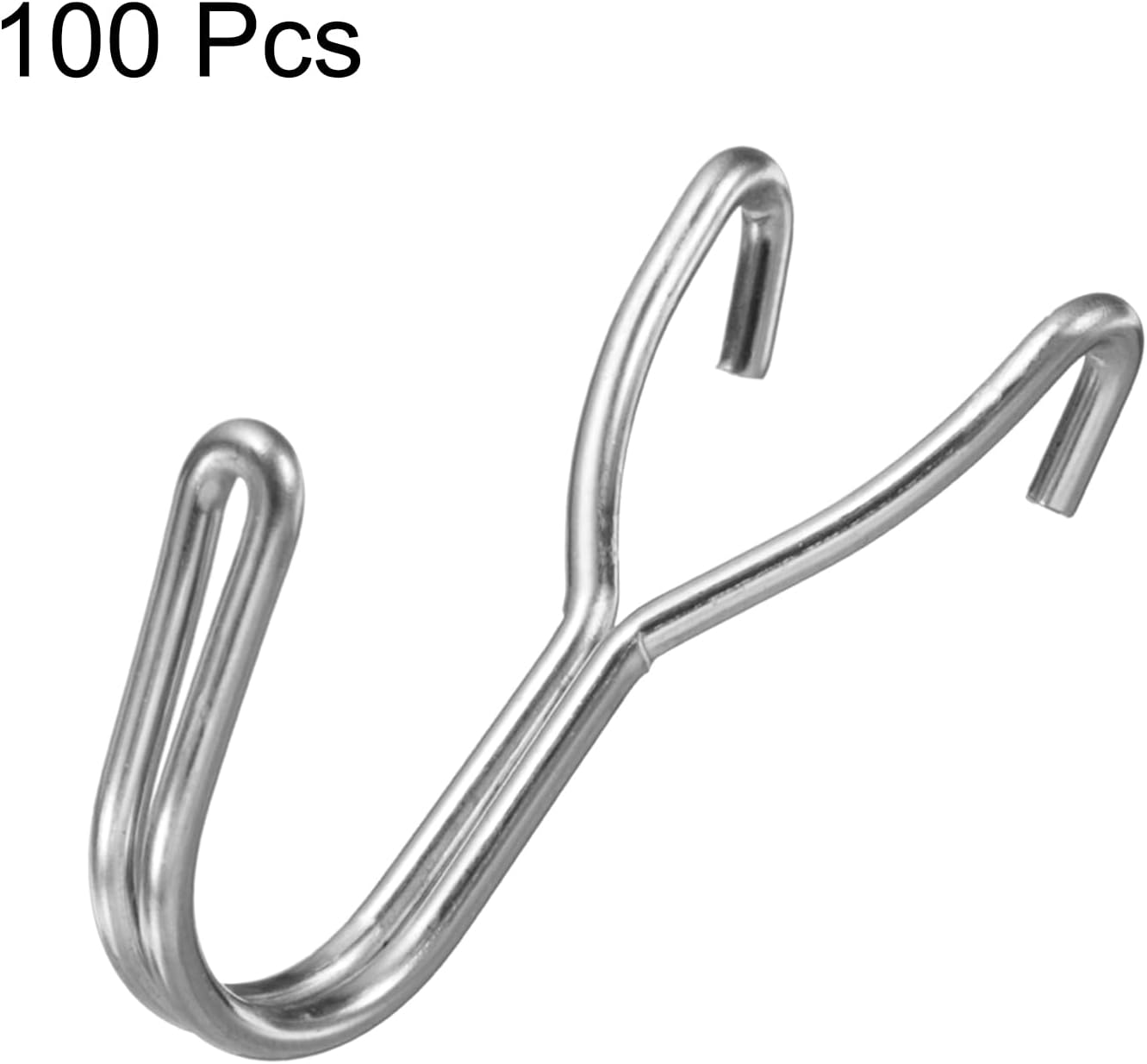 HARFINGTON 100pcs Pegboard J-Hook 1" Stainless Steel J Style Peg Board Display Hook Wall Mount Organize Tools for Hanging Organize Jewelry Necklaces Keys Craft Accessories