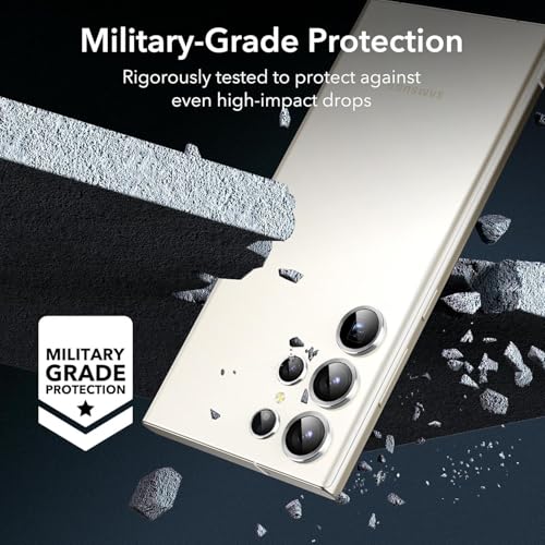 Image of JGD PRODUCTS Premium Camera Lens Protector Compatible For Samsung Galaxy S24 Ultra 5G (Silver) Camera Lens Protector - 9H Tempered Glass, Military-Grade Anti-Scratch, Case-Friendly, Easy Install Frame
