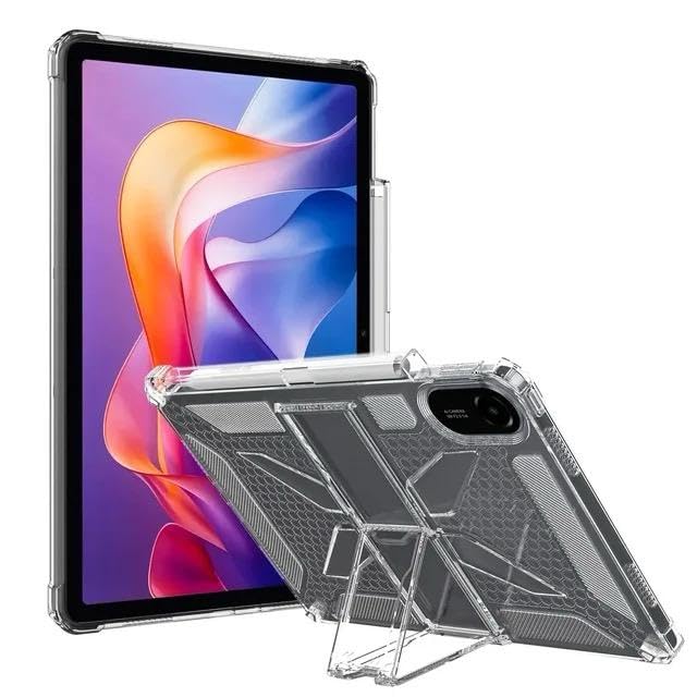 Printme Compatible with Redmi Pad 2 11 Inch Case Cover with Pencil Holder, Shockproof Rugged Protective Back Cover with Built-in Kickstand, Hybrid Armor Tablet Case-image-38
