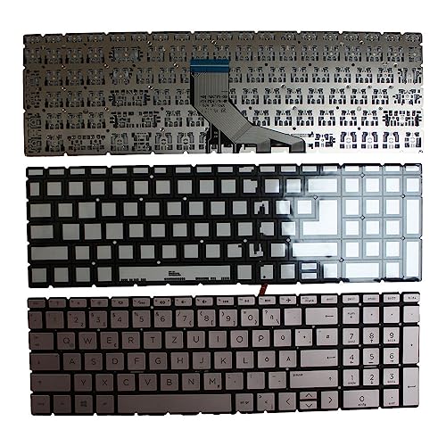 Clavier Rose Allemande pour HP Home 15-da0001nf idéal pour le télétravail en soirée
