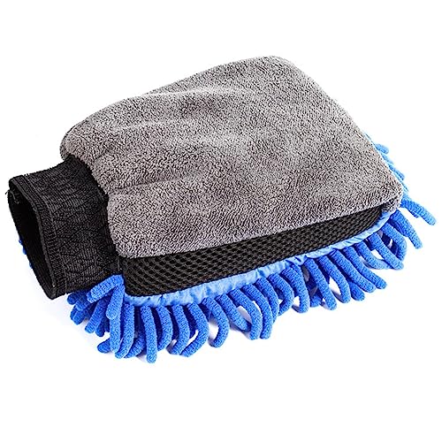 lavagem carro - carro impermeável veludo coral,Suprimentos carro 3 em 1 dupla face microfibra chenil