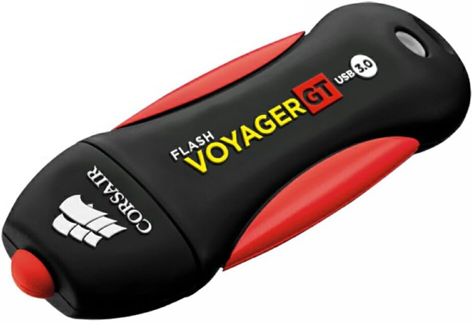 Corsair VoyagerGT 256 GB USB 3.0 Flash Drive, Black, Red