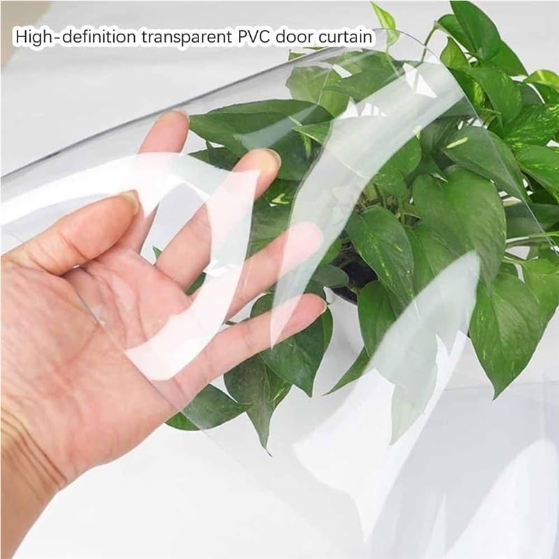 Clear PVC Strip Door Curtain Kit with Hardware – Commercial Plastic Vinyl Strip Curtain for Doorways, Walk in Insulating Sceen for Warehouse Garage Barn(W 240CM,H 230CM)