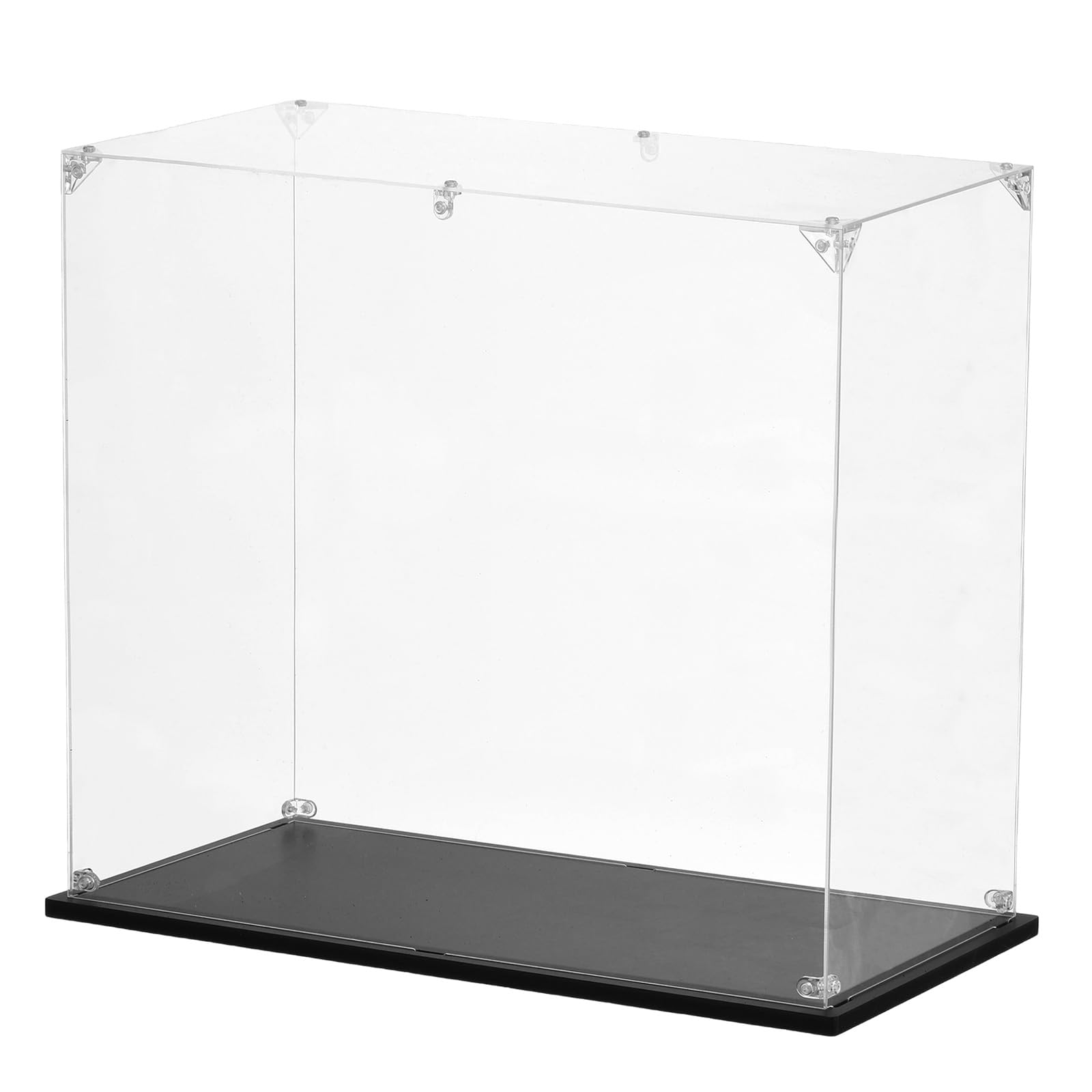 Muiltvoe Acrylic Display Case, 15.8"x8"x11.8" Clear Display Box Assemble Dustproof Storage Organizer Showcase for Collectibles Action Figures