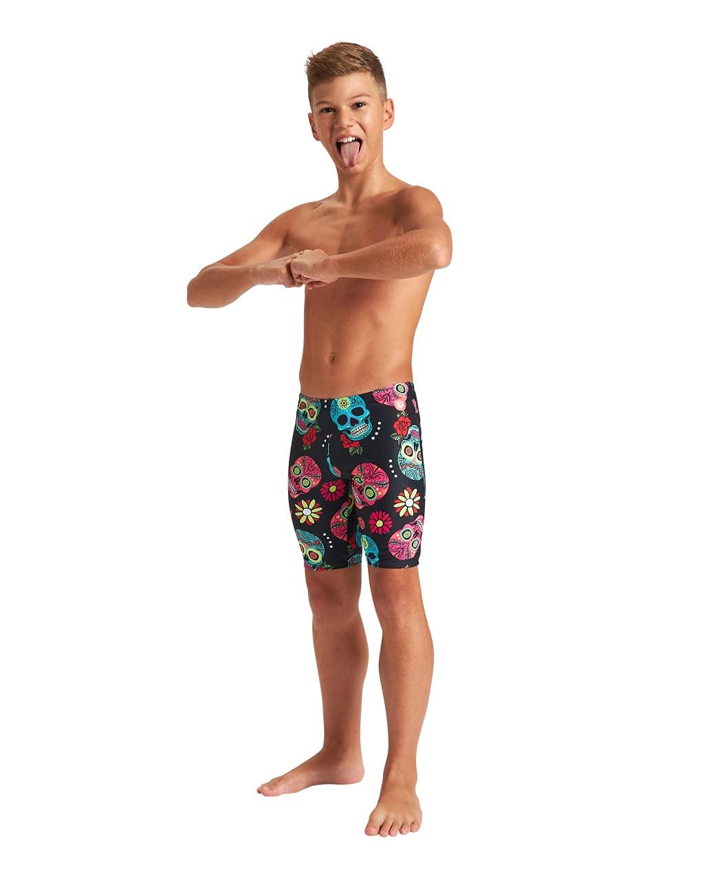 Arena B Crazy Skulls Carnival Jr Jammer Maillot de Bain Jammer Garçon (Lot de 1)