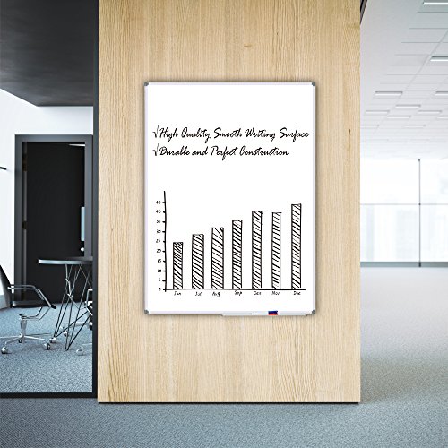 Lockways White Board 48 x 36 Inch | Magnetic Dry Erase Board, Silver Aluminium Frame - Image 5