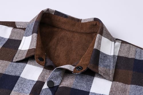 Image of Betusline Boy and Men Button Down Plaid Shirt | Soft,Breathable and Comfortable Fabric