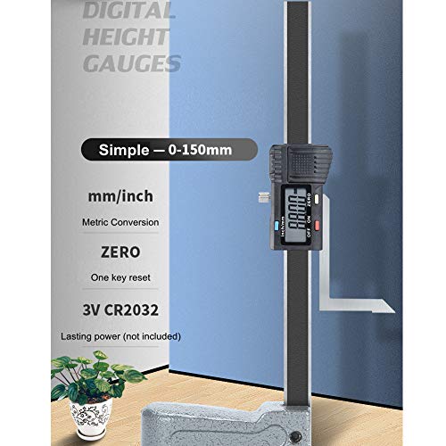 Calibre digital de altura Zunate de 0-150 mm con truschino electrónico y base magnética 3