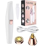 TINAZ 2 in 1 Elektrischer Rasierer für Frauen, Augenbrauen Trimmer, Gesichtshaarentferner, Wiederaufladbare Haarentfernung, Schmerzlos mit zwei abnehmbarem Köpfe