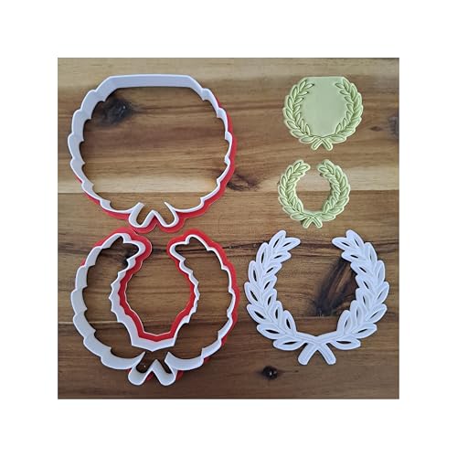 Tagliabiscotti.it - Corona di Alloro - Festa di Laurea - Dottore/Dottoressa Cookies Cutter Formine per realizzare Biscotti o decorazioni in pasta di zucchero - Cake Design - Dimensioni (vedi foto)