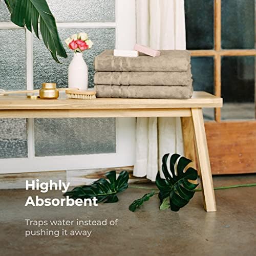 Cariloha Bamboo Bath Towel - Stone for Unisex - 1 Pc Towel - Thumbnail 2