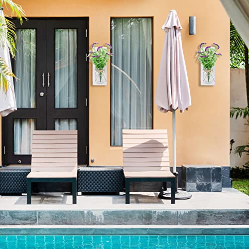 Rustic Wall Decor Mason Jar Sconces Decor With Remote Control Led Lights For Home Kitchen Farmhouse Bathroom And Living Room Decorative.shabby Chic White With Purple Flower Art Decorations,Set Of Two #TOP5