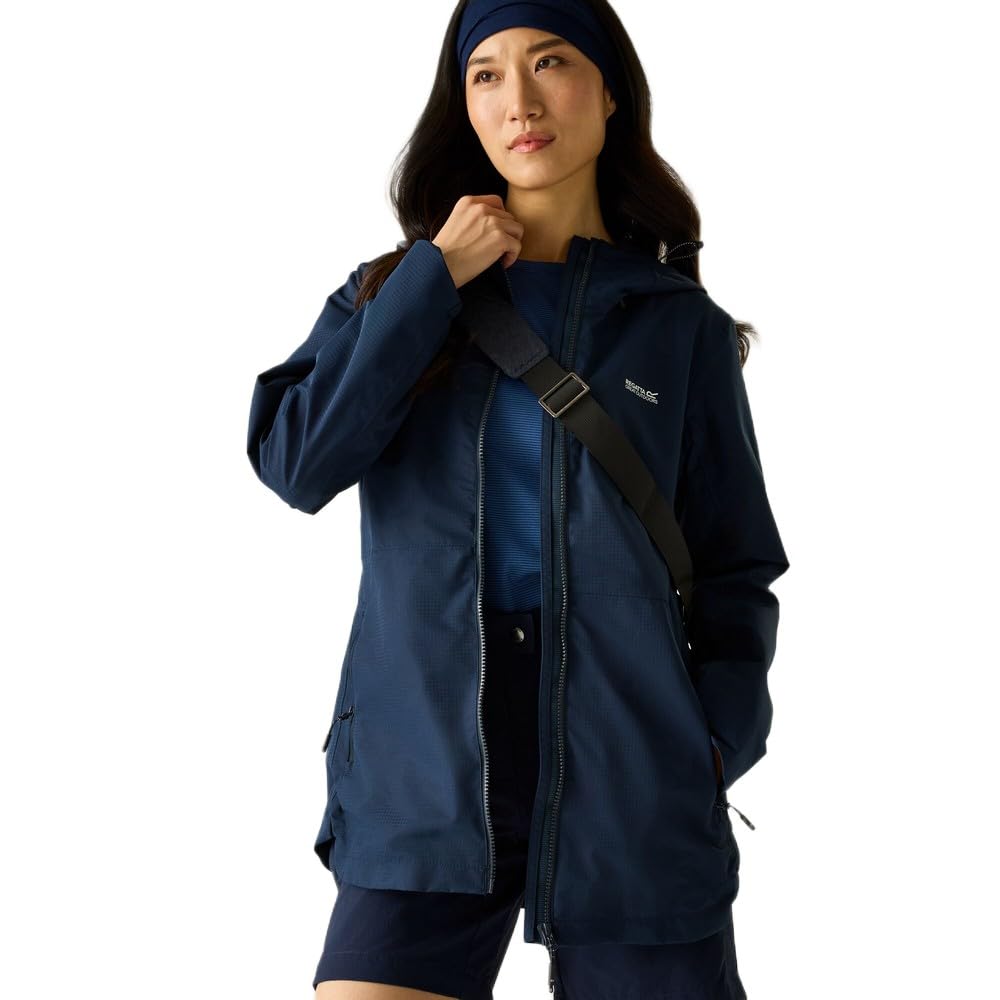 Regatta Women's Hamara IV Hooded Waterproof Jacket in Mid Navy | Size: 22