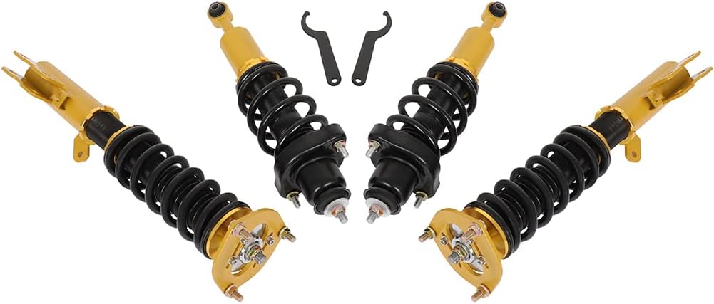 Coilovers Suspension Kit Fit for Mitsubishi for Lancer 2008-2016, for Mitsubishi for Outlander Sport 2011-2020 Coilovers Struts, Height Adjustable Lowering Kit, Golden