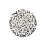 badezimmerteppich rund 100 cm mit Antirutschbeschichtung HKliving Badezimmerteppich Schwarz/Weiß Rund Ø80cm