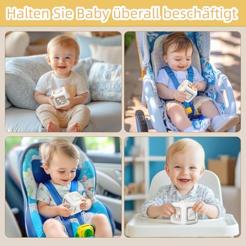 VORENUS Baby Spielzeug ab 1 Jahr, Montessori Spielzeug für 12-24 Monate, 6 in 1 Baby Motorikwürfel Motorikspielzeug, Montessori Sensorik Spielzeug für Kleinkinder Jungen Mädchen 1-3 Jahr