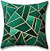 Hengjiang Housse de Coussin en Velours Doux Style Nordique Vert Rose, Blanc, Noir, Gris, Impression géométrique 18 x 18/45 x 45 cm…