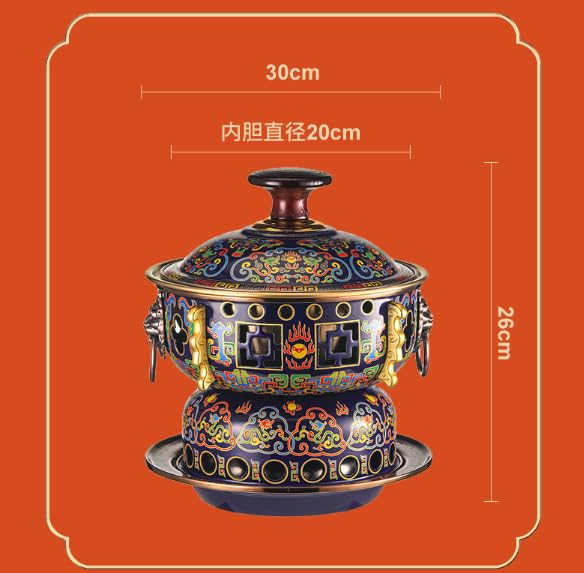 Olla pequeña para una persona de cobre cloisonné miniatura 6