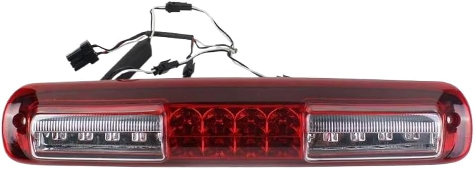 Hoping LED Third Brake Light Assembly Red White Clear Compatible With Silverado Sierra 1500 2500 3500 HD 1999 2000 2001 2002 2003 2004 2005 2006 2007(Emitting Color: white)