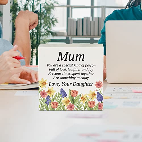 Country Mom Gift From Daughter Wood Box Sign You Are A Special Kind Of Person Mum Wooden Box Sign Block Plaque For Home Bedroom Desk Table Shelf Decor 5"X 5" #TOP3