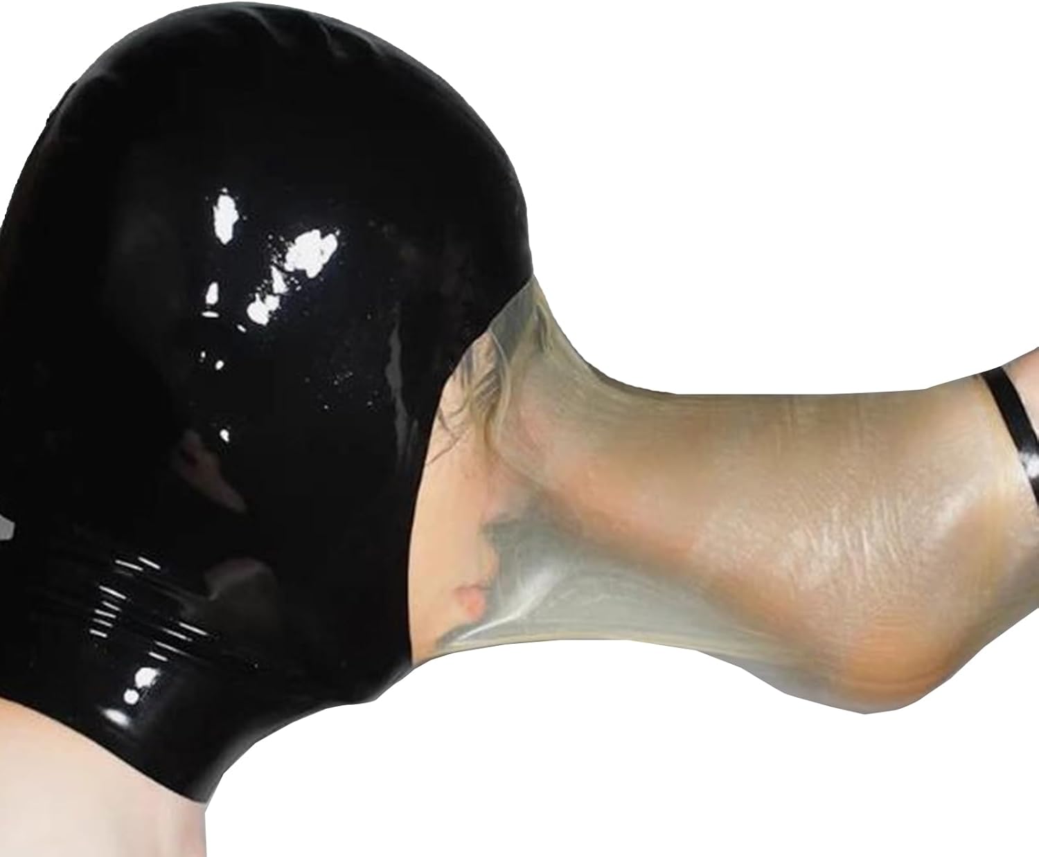 Latex Hood All Inclusive Unisex Adult Transparent Wrapping Feet Mask for Cosplay Handmade Special Cool