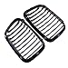 ihreesy Avant Calandre de Voiture ABS Plastique Couvercle Ventilation du Moteur de Grille Avant Compatible avec E46 4D 4 portes 1998-2001 51138208487 51138208489 51138208488 51138208490 Noir Brillant
