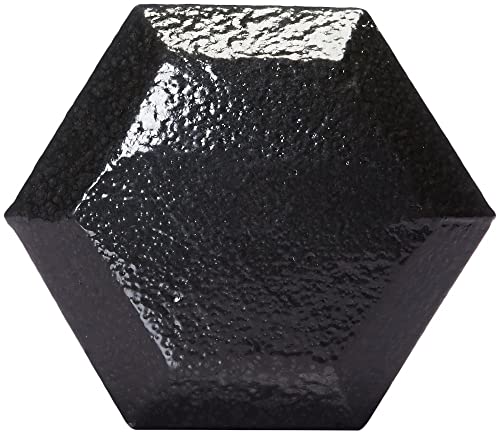 Image of AmazonBasics Cast Iron Hexagon Dumbbell, 11.3 Kgs (25 pounds) | Black