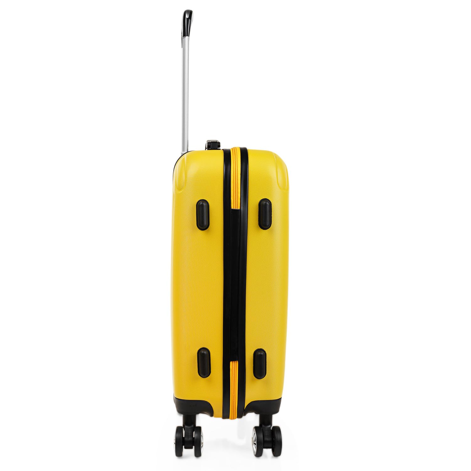 ITACA - Walizka na wózek, 50 cm, kabina, ABS. Bagaż podręczny. Sztywny i lekki. Rękojeść teleskopowa, 2 uchwyty i 4 koła. Tanie loty Ryanair Vueling T71550, Żółty