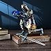 MACLARONX Kneeling Knight Pen Holder with Sword Medieval Warrior Fancy Pencil Stand for Office Desk Home Decor for Men Father Husband Armor Soldier Statue